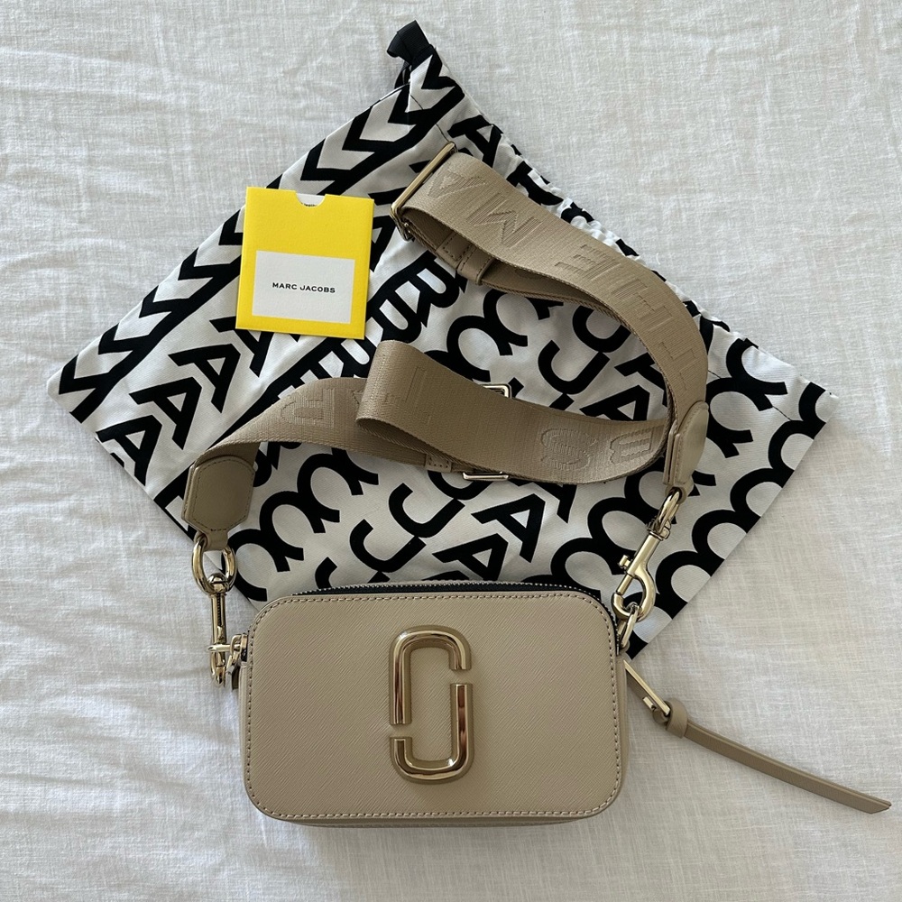 NWOT Marc Jacobs The Snapshot DTM Purse Crossbody Khaki Camera Bag